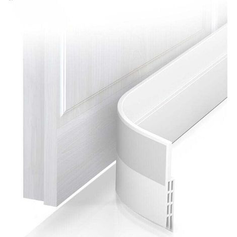 Draught-proof and weatherproof door threshold - NEW insulating door threshold (quick to install), ideal for insulation from cold, noise and humidity (1 x White) (1/5)