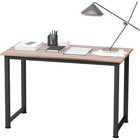 Computer Desk, Writing Table, 120 x 60 x 76cm Workstation for Home Office, Study with Metal Frame, Simple Assembly, Black