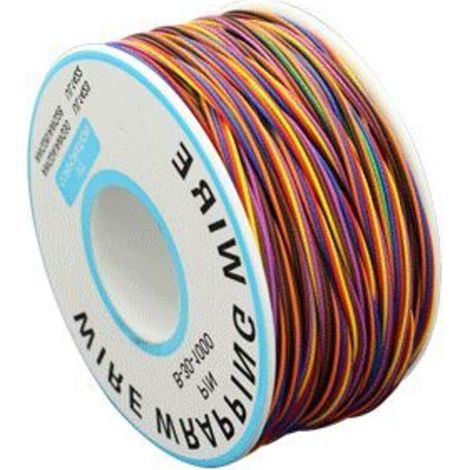 Simple de 0,25 Mm à Enrouler, CâBle En Cuivre éTamé De 250 MèTres 30AWG, Rouleau de CâBle de 105 DegréS Celsius, Avec Bobine En Plastique, Couleur (huit couleurs) (1/4)
