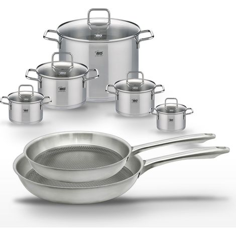 Lot de 2 poêles 24/28cm et 5 faitouts Elo Relief Passion (1/5)