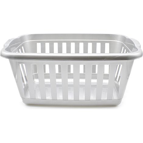 Cesta ropa rectangular plastico Gris (1/4)