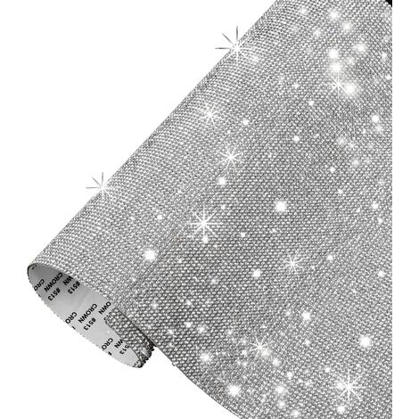 Sticker Rhinestone - Feuille Auto-Adhésive en Verre Cristal pour Décoration DIY Voiture Ongles Téléphone Maison Accessoires - Lot de 5 (1/5)