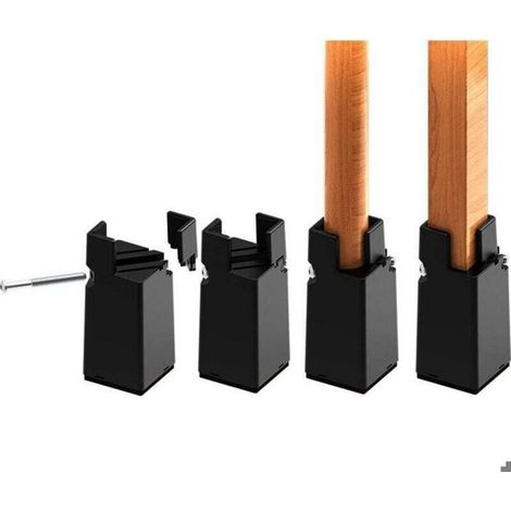 Rehausseurs de Meubles Réglables 10 cm , 4 Pouces Rehausseur Pieds de Lit, Table, Canapé, Bureau, Rehausseur Meuble Robuste pou (1/4)