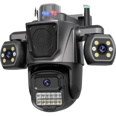 Caméra IP extérieure, Tri-objectifs, Suivi automatique, Caméra SANS Carte, Prise EU (1/5)