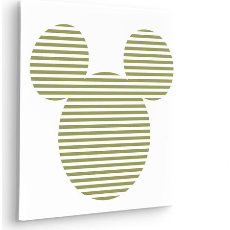 Komar Canvasbild Disney Mickey Horizontal Stripes - 40 x 40 cm - Bild auf Keilrahmen (1/2)