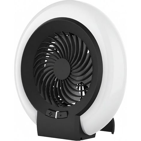 Ventilador de camping con luz LED recargable, linterna de camping, ventilador portátil para tienda de campaña con velocidad y brillo ajustables para uso en interiores y exteriores, camping, senderismo
