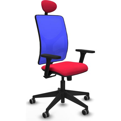 Silla de oficina piqueras y crespo Motilla azul cómoda ajustable (1/2)
