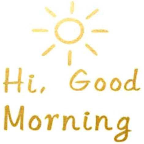 Hallo Guten Morgen/Gute Nacht Spruch Wandtattoo für Wohnzimmer Kinderzimmer Heimdekoration (Gold, S Morgen) (1/5)