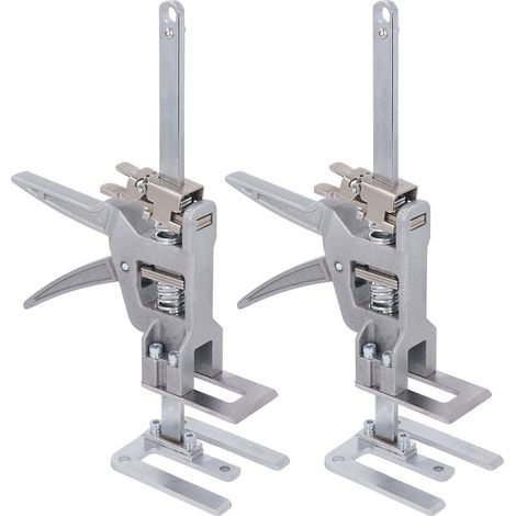 Lot de 2 crics à bras bras de levage économiseurs d'effort pour panneaux de porte, relevable réglable 200 kg, transporte-meubles robuste en acier inoxydable (1/5)