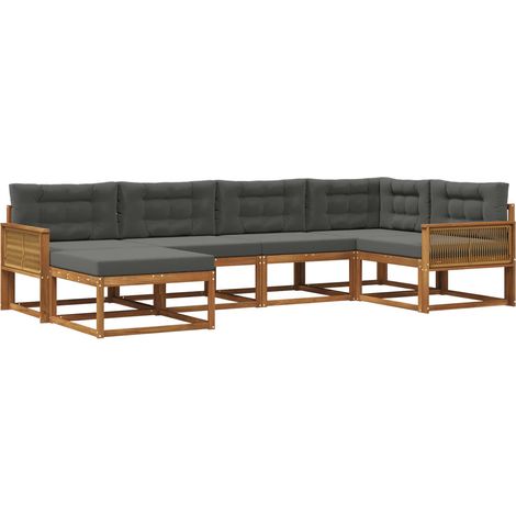 Conjunto de sofás de exterior 6 uds. 6 plaza vidaXL (1/5)