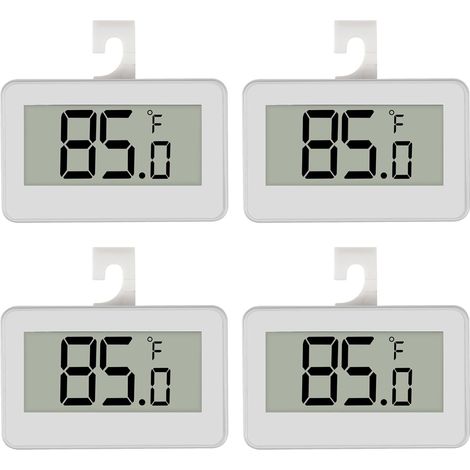 Mini-réfrigérateur/congélateur numérique étanche, compteur de température ambiante avec crochet, adapté à la cuisine, à la maison, 4 paquets (1/5)