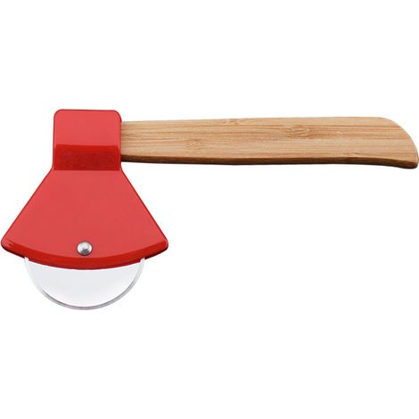 Pizzaschneider aus Edelstahl, runder Pizzaschneider in Axtform, kitschiges Pizzaschneiderrad, handlicher Lebensmittelschneider für Zuhause