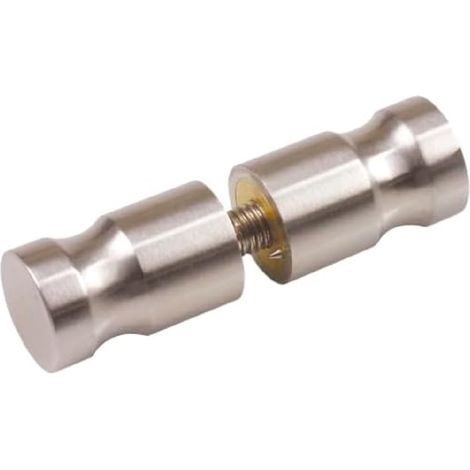 Poignée Pour Portes En Bois Ø 25 X 40 mm Idéal Pour La Fixation Sur Les Toilettes Publiques Et Les Cloisons En Bois Acier Inoxydable 18/8 Plaqué Argent Mat (1/3)