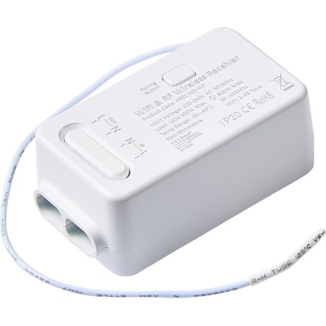 Litecraft Kinetic Tuya Wifi Receiver Switch IP20 Rated 1 Channel - Matte White