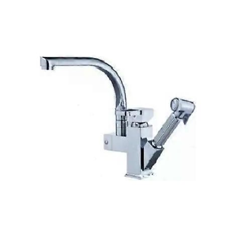 Mitigeur de cuisine - Poignée unique, double bec pivotant, douchette extractible, eau chaude et froide - (1/5)