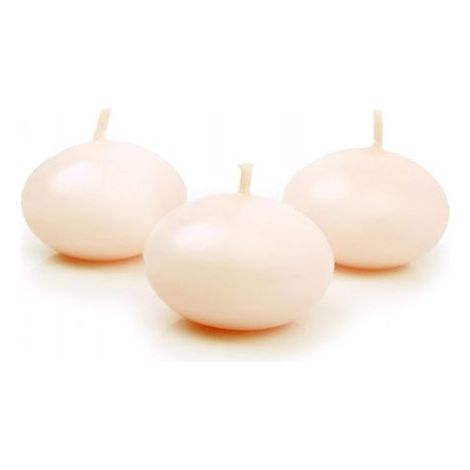Vela flotante, mate, crema, 4 cm (1 paquete / 50 uds.) (1/5)