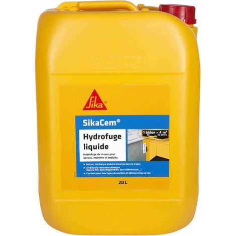 Hidrofugante para hormigón y mortero SIKA SikaCem Hidrofugante líquido - 20l