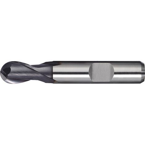 Fresa a raggio completo D.6mm inserto-L.14mm HSS-Co8 TiCN Weldon Z.2 esterno corto PROMAT