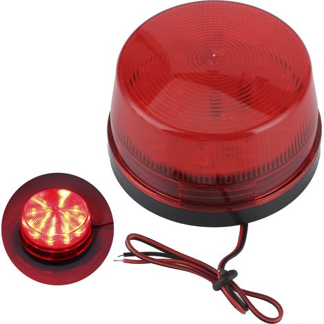 Lampe stroboscopique d'urgence à LED, signal d'avertissement, 12 V CC, lentille rouge, pour camping-car, caravane et camion. (1/5)