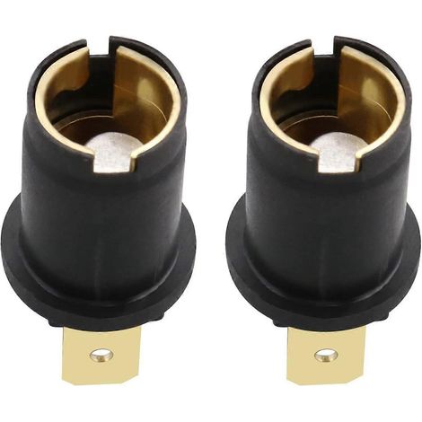 Lot de 2 douilles pour ampoules de feux de position latéraux 170790 pour ampoules 6V/12V/24V Ba9s 989/233, douille à insertion pour voiture (1/5)
