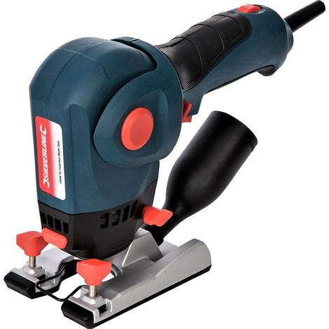 Silverline – Outil multifonction 150W pour bois – Vitesse variable – Poignée réglable à 90° – Dispositif d'extraction de poussières – 660471
