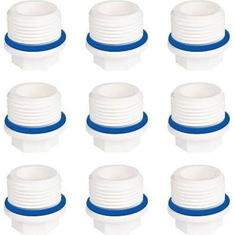 24.6mm Bouchon Plomberie Male 9 Pièces Bouchon D'Obturation Male Bouchon D'Étanchéité Pour Tuyau Bouchon Robinet Hexagonal Bouchon Hexagonal En Plastique Bouchon Male Plomberie Boucho (1/5)