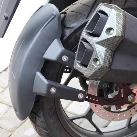 Garde-boue arrière moto avec support universel, couvre-moto anti-éclaboussures, protection roue arrière, accessoire en plastique robuste pour tous modèles.