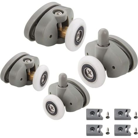 25mm Shower Door Roller, 4pcs 25mm Sliding Shower Door Rollers, For 9-12mm Glass Hole, Shower Door Rollers (1/5)