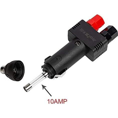 Lntyq Prise allume-cigare 12 V 10 A prise allume-cigare avec câble d'alimentation pour l'enregistrement du câble d'alimentation noir pour l'onduleur (1/5)
