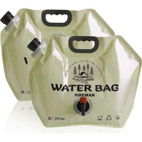 Réservoir d'eau de camping - Réservoir pliable de stockage d'eau avec robinet, 8 L-AquaForge (1/5)