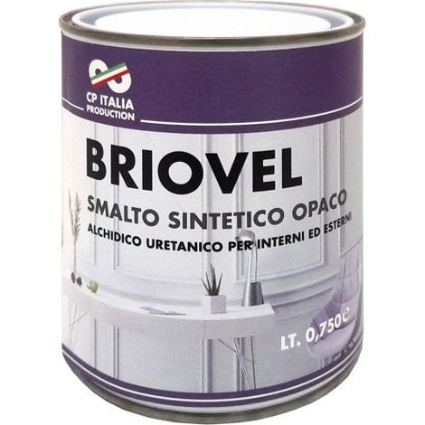 SMALTO BRIOVEL 0,750 L NERO SATINATO 6 PZ