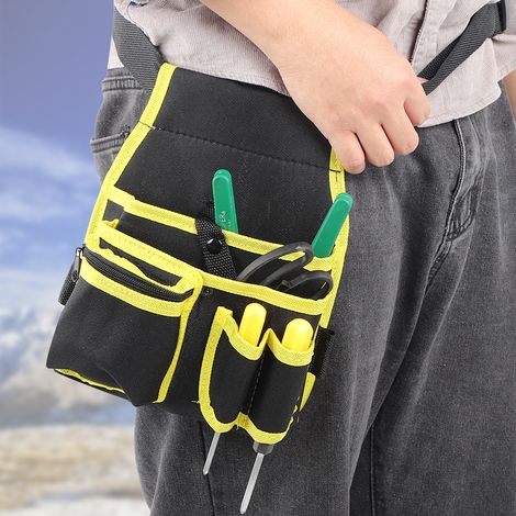 Sac polyvalent de bricolage extérieur en polyester durable, poche de ceinture portable pour outils. (1/5)