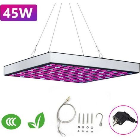 ALOVZE 45W Lampada Horticole LED Croissance Floraison a 225 LED, Lampada per Piante Spectre Completa, Luce di Coltivazione per Piante da Fiore (1/4)