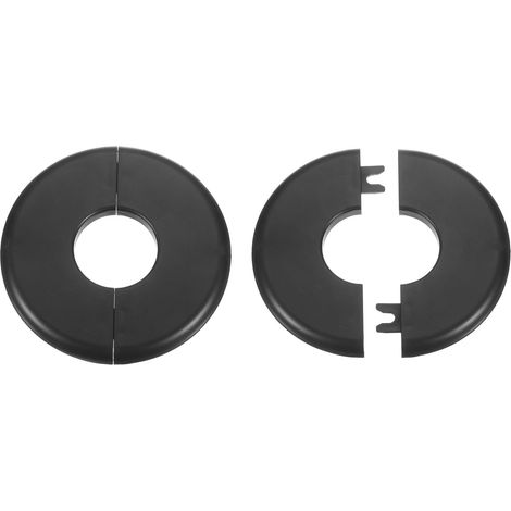 2pcs Cache Tuyau Cache Tuyau WC Rosace Tuyau 33.5mm/1.3" Noir (1/5)