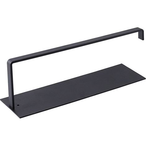 Portarrollos de papel higiénico de acero inoxidable negro para cocina, colgador de pared para papel higiénico, toallero, autoadhesivo, sin perforaciones, potente adhesivo, resistente al agua. (1/4)