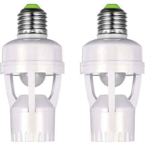 adaptadores convertidores de portalámparas LED E27 con sensor de movimiento PIR AC100-240V Detector de presencia humana (1/5)