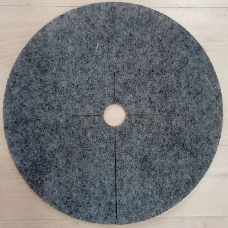 Disco in feltro, tampone, tappetino, disco anti-erbacce 50 cm grigio - per pacciamatura di piante, giovani alberi, alberi (1/5)