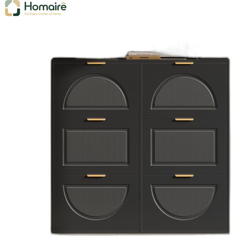 Colonnes de rangement noir avec couchage coulissant en mdf 118 x 25 x 115 cm HOMAIRE (1/5)