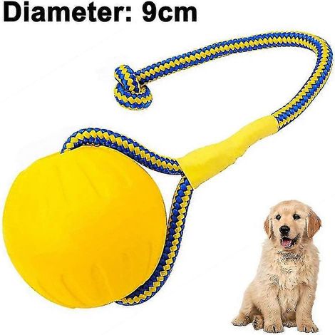Balle à lancer pour chien, corde en caoutchouc naturel, balle pour chien, 9 cm (1/2)