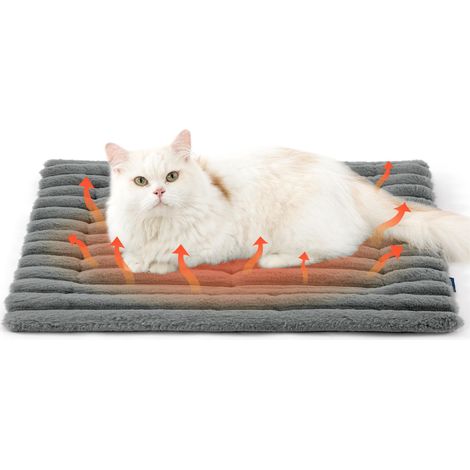 Tapis Auto-Chauffant Chat, Non Électricité, 61x46 cm, Gris