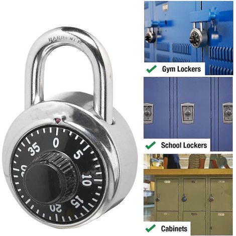 Cadenas à combinaison à mot de passe pour plateau tournant, antivol, portable, cadenas directionnel à combinaison, pour casier de salle de sport, gestion générale, petit format [jkw] (1/4)