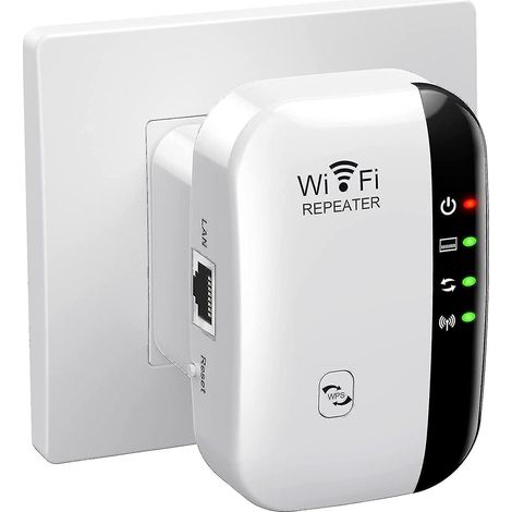 Répéteur/amplificateur Wi-Fi 2023 : couvre jusqu’à 340 m² et 45 appareils. Installation rapide et facile grâce au port Ethernet. (1/5)