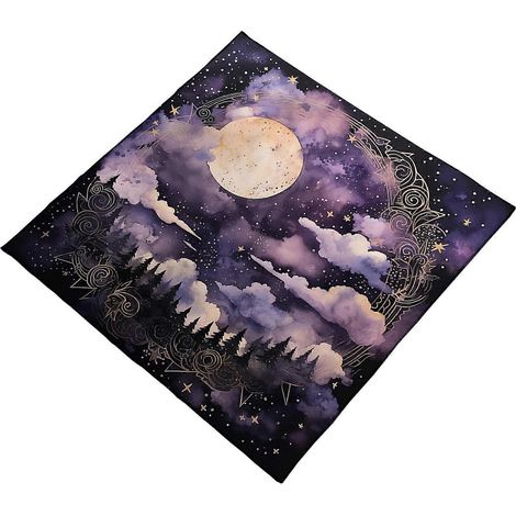 Nappe carrée pour autel, décorations, sorcellerie, divination, multifonctionnelle, pour cartes de tarot, 75 x 75 cm (1/5)
