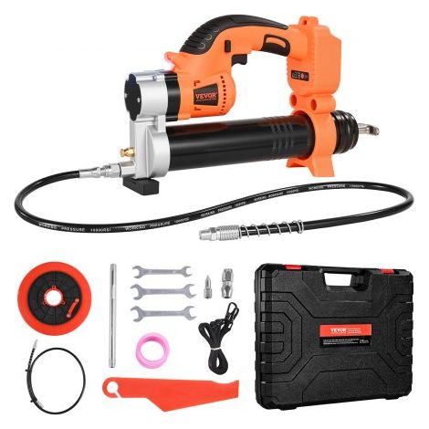 Akku-Fettpresse, 55 MPa, Einhandfettpresse mit LED & 90 cm Schlauch, 20 V Akkubetrieb & Auslöser, Kompatibel mit 18V Makita-Akkus, zum Schmieren von Fahrzeugen oder Maschinen (Nur Werkzeug) (1/5)