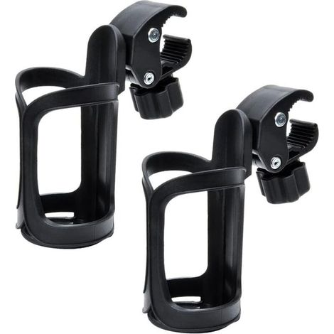 Porte-bidons de Vélo,2 PCS Porte-Gobelet Vélo Cages de Bouteilles de vélo Support de Bouteille d'eau Rotatif à 360 Degrés pour vélos, vélos de Montagne, poussettes et Fauteuil Roulant (1/4)