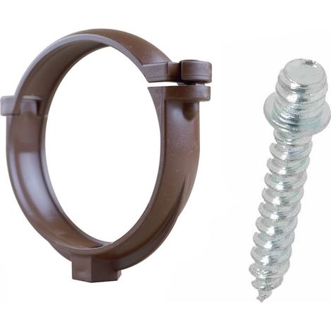 Ensemble de 1 collier tube de descente Ø80 Cuivre + 1 Vis 7x40mm - Arcanaute (1/3)