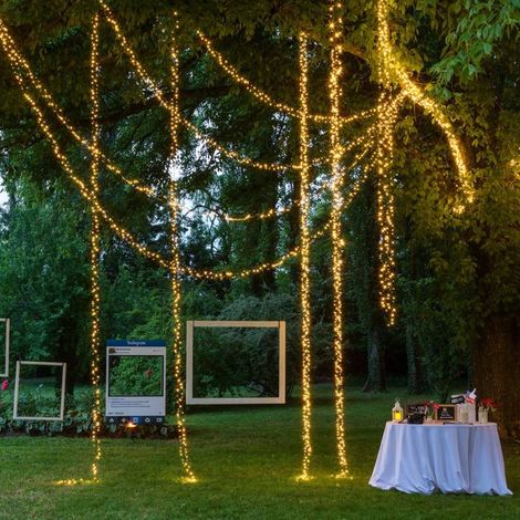 Guirlande lumineuse Boa 6CM 15M 750 LED ambré lumière fixe câble vert Lotti (1/5)