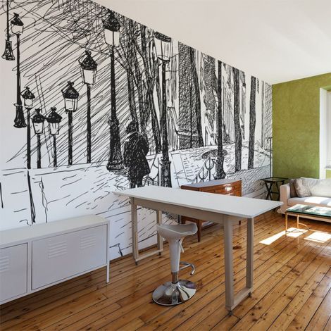 Papier Peint "Escaliers Montmartre II" 270x450cm (1/2)