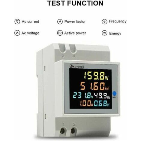 NALOOKAMIC Compteur d'énergie numérique AC40-300V 100A Compteur d'électrique monophasé (1/3)