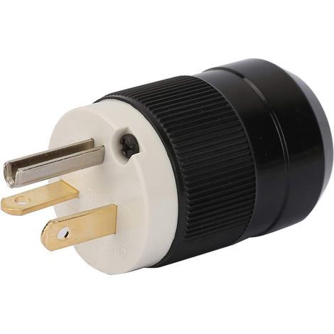 Prise américaine 125 V à 3 pôles, prise de sécurité à 3 pôles, prise mâle étanche à 3 trous, adaptateur secteur industriel de haute qualité, connecteur de remplacement verrouillable à 3 fils (15 A 125 (1/5)